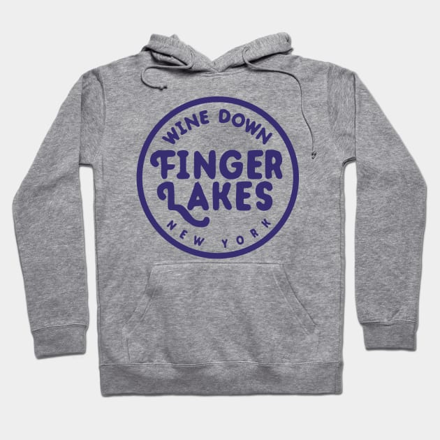 Wine Down Finger Lakes Hoodie by PodDesignShop